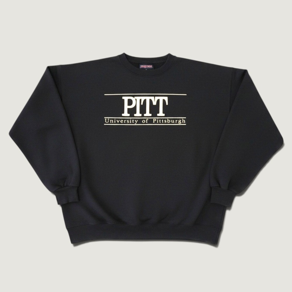 Jansport University of Pittsburgh PITT Sweatshirt Navy Blue Embroidered Mens XL